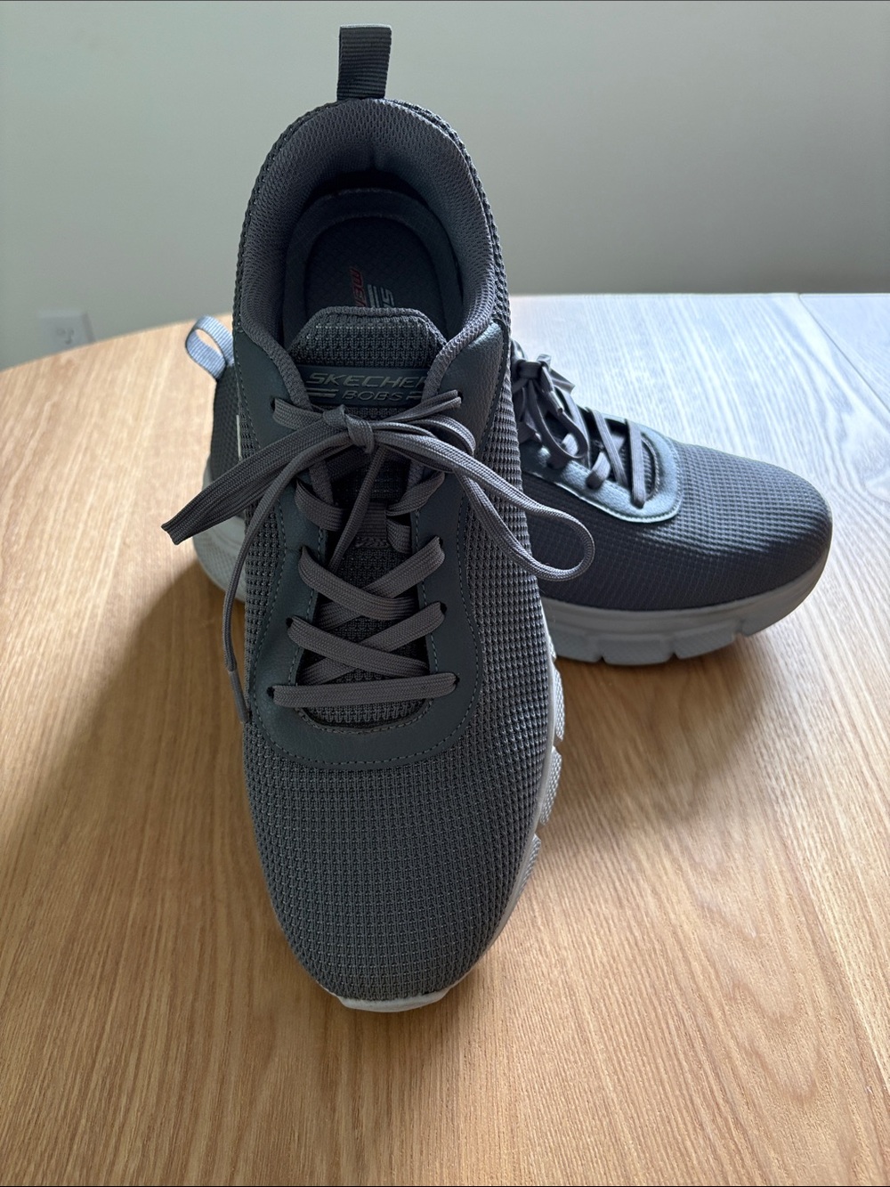 Skechers Men's Charcoal Gray Lace-Up Athletic Sneakers